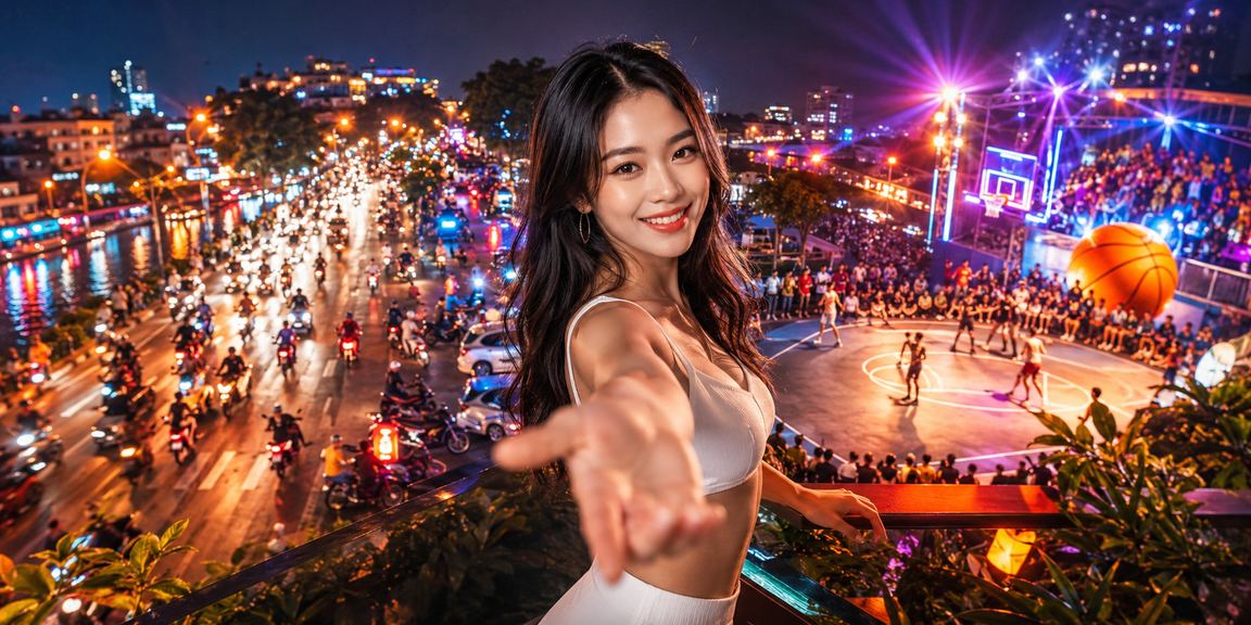 Người hâm mộ bóng rổ tại chợ đêm Hà Nội xem kèo thể thao trực tuyến
